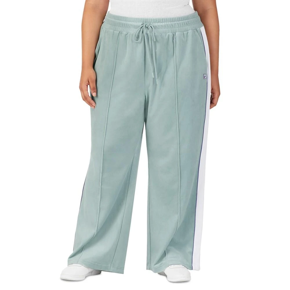 商品Fila|Plus Size Valery Mid-Rise Drawstring Velour Pants,价格¥78,第1张图片