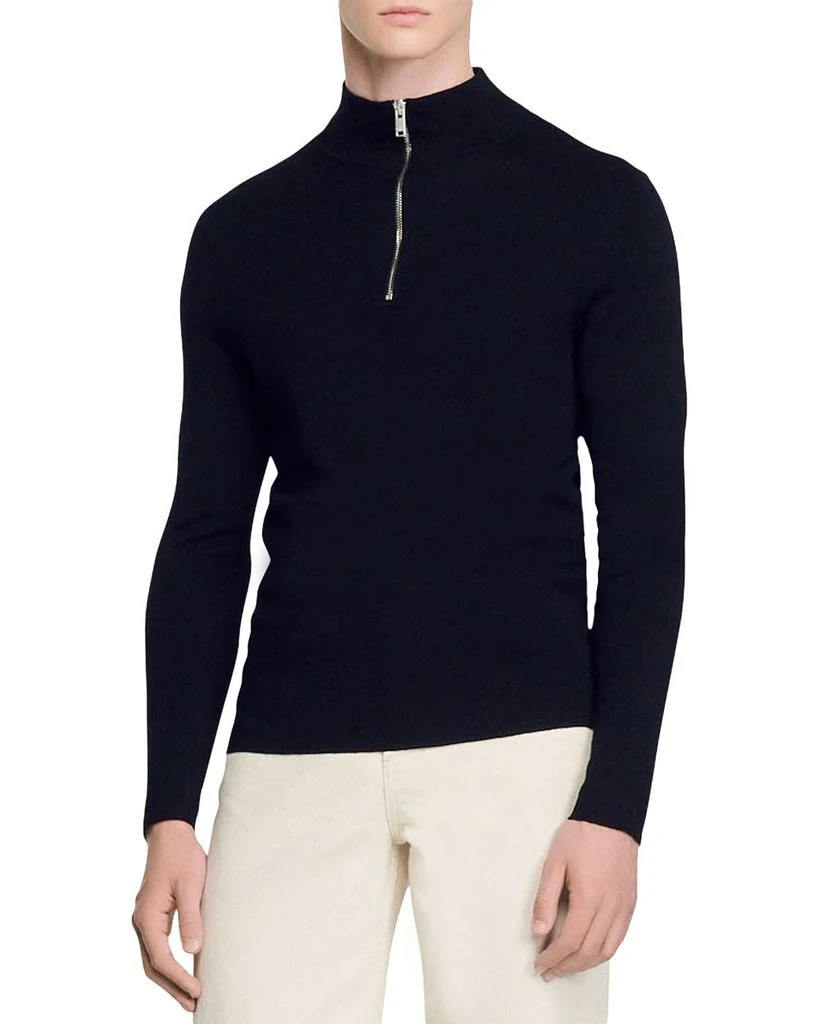 商品Sandro|Wool Half Zip Sweater,价格¥3154,第1张图片