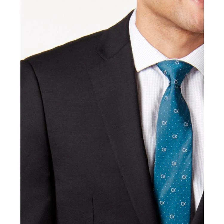 商品Calvin Klein|Men's Extra-Slim Fit Black Solid Suit,价格¥826,第4张图片详细描述