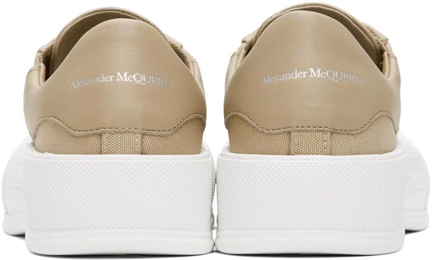 商品Alexander McQueen|Beige Deck Plimsoll Sneakers,价格¥1306,第2张图片详细描述