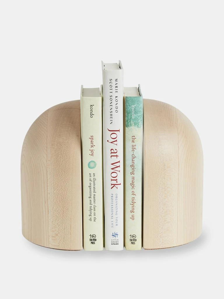 商品KonMari|Hand-Turned Arched Maple Bookends,价格¥1594,第1张图片