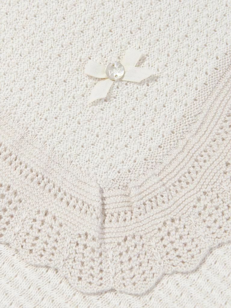 商品Paz Rodriguez|Paz Rodriguez Baby Knitted Shawl in Ivory,价格¥536,第4张图片详细描述