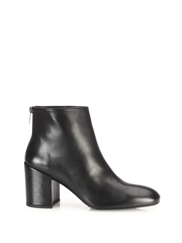 商品Stuart Weitzman|Bacari Leather Block Heel Booties,价格¥1180,第5张图片详细描述