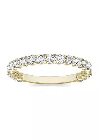 商品Charles & Colvard|Colvard Charles Colvard 0.74 Ct. T.w. Lab Created 2.1Mm Moissanite Semi Eternity Band In 14K Gold,价格¥3896,第1张图片