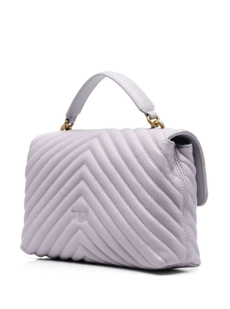 商品PINKO|Pinko Love Lady Lilac Chevron Leather Crossbody Bag Woman,价格¥2001,第2张图片详细描述