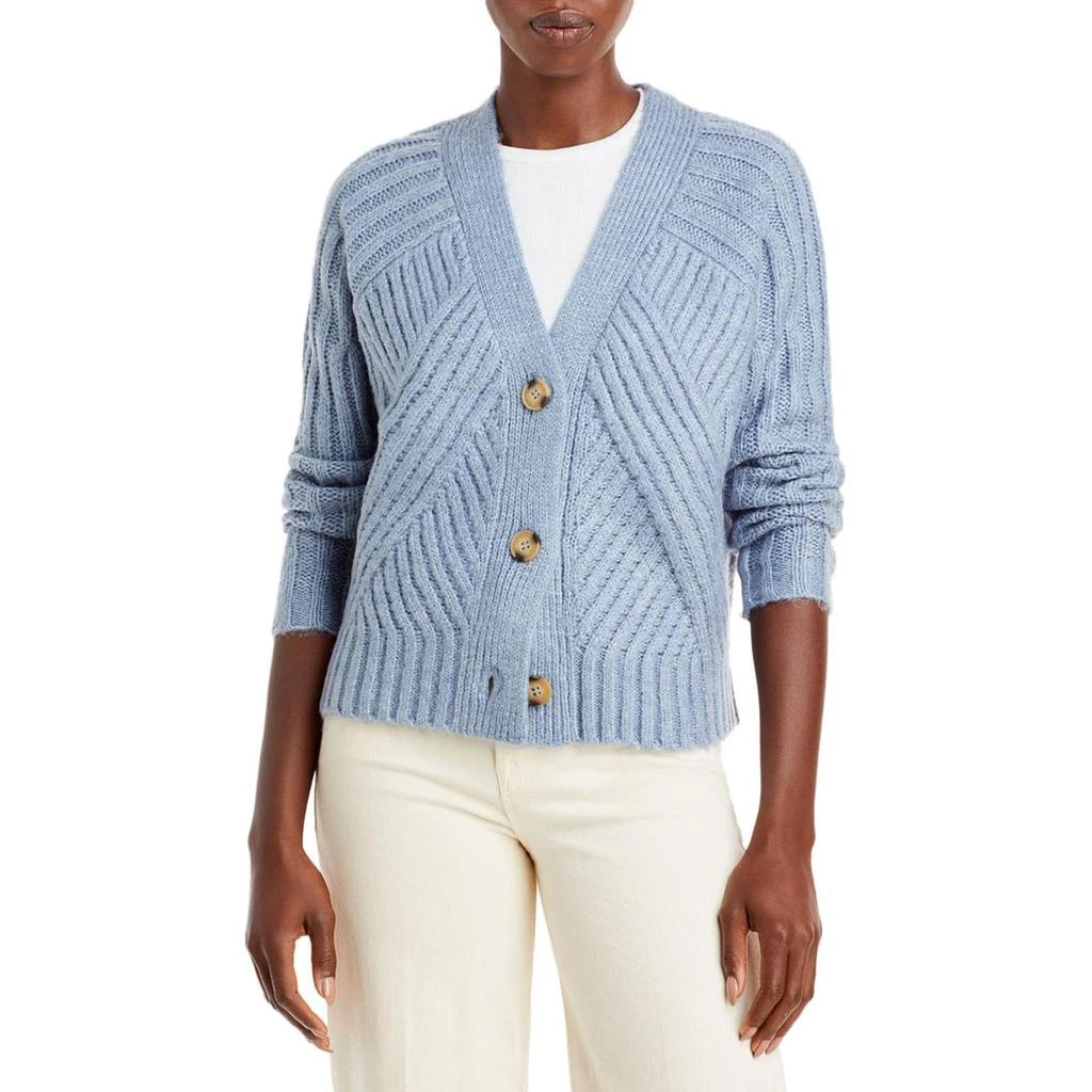 商品AQUA|Aqua Womens Button Front V-Neck Cardigan Sweater,价格¥123,第1张图片