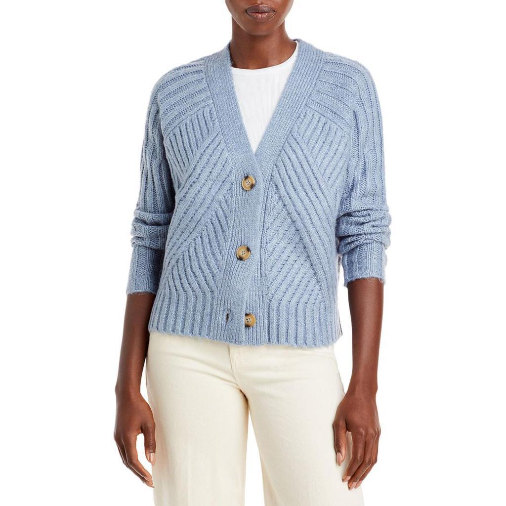 商品AQUA|Aqua Womens Button Front V-Neck Cardigan Sweater,价格¥151,第1张图片