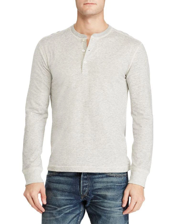 商品Ralph Lauren|Cotton Blend Jacquard Henley Tee,价格¥599,第1张图片