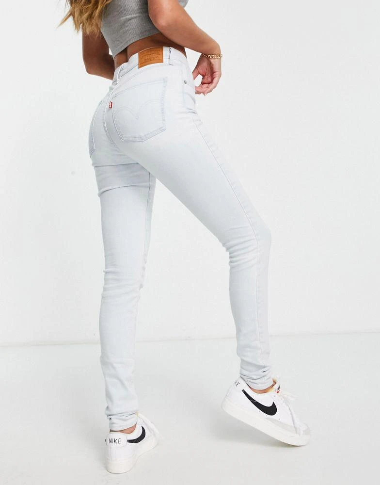 商品Levi's|Levi's mile high super skinny jeans in light wash blue,价格¥391,第3张图片详细描述
