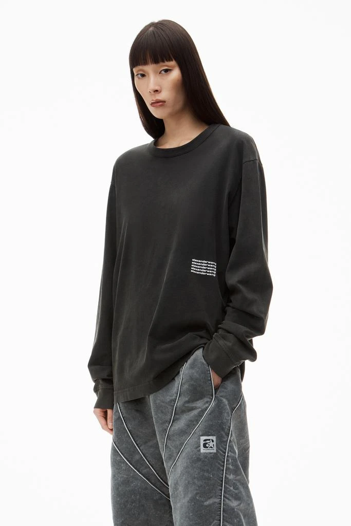 商品Alexander Wang|男士 长袖宽松水洗T恤,价格¥1483,第1张图片