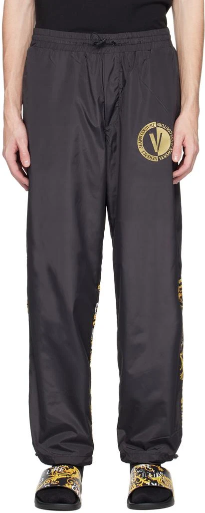 商品Versace|Black Bonded Trousers,价格¥2262,第1张图片