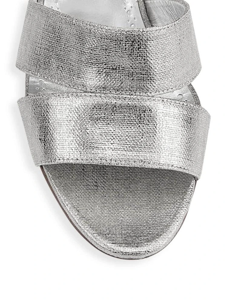 商品Manolo Blahnik|Metallic Leather Pumps,价格¥2896,第3张图片详细描述