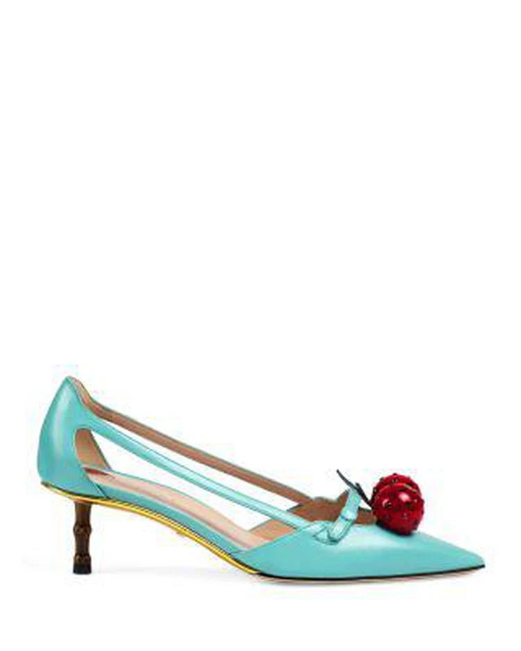 商品Gucci|Women's Cherry Pointed Toe Pumps,价格¥8596,第2张图片详细描述