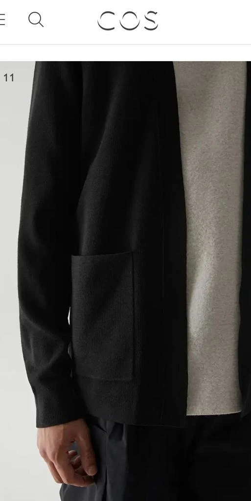 商品cos|Open Merino Cardigan,价格¥1199,第3张图片详细描述