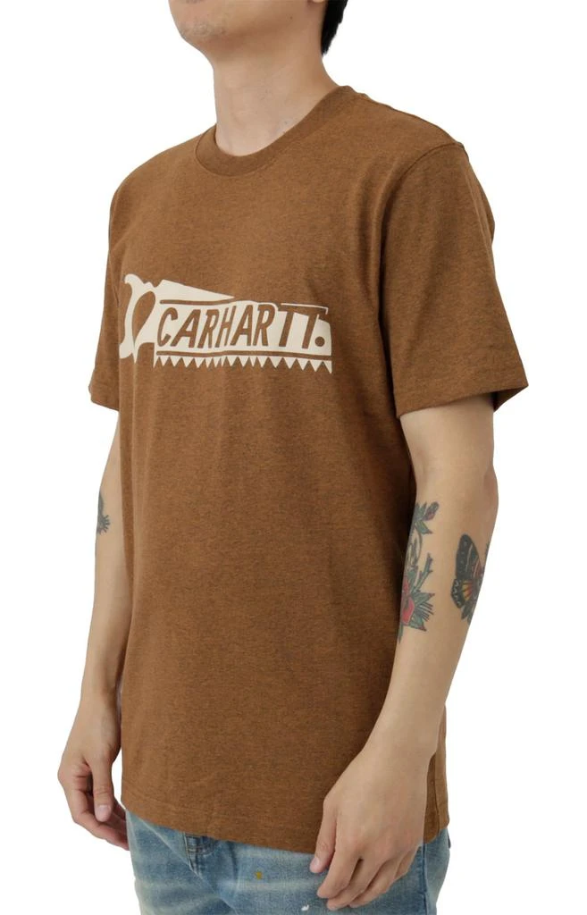 商品Carhartt|(105181) Relaxed Fit Heavyweight Short Sleeve Saw Graphic T-Shirt - Oiled Walnut Heather,价格¥123,第2张图片详细描述