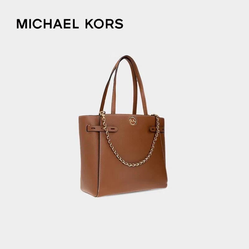 商品[国内直发] Michael Kors|MK 女包 迈克尔·科尔斯 MICHAEL KORS CARMEN系列女士荔枝纹托特手提包30S1GNMT3L LUGGAGE 棕色 常规,价格¥1970,第5张图片详细描述