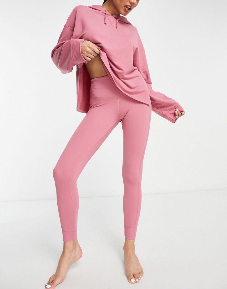 Nike Yoga Dri-FIT high rise 7/8 panel leggings in pink商品第1张图片规格展示