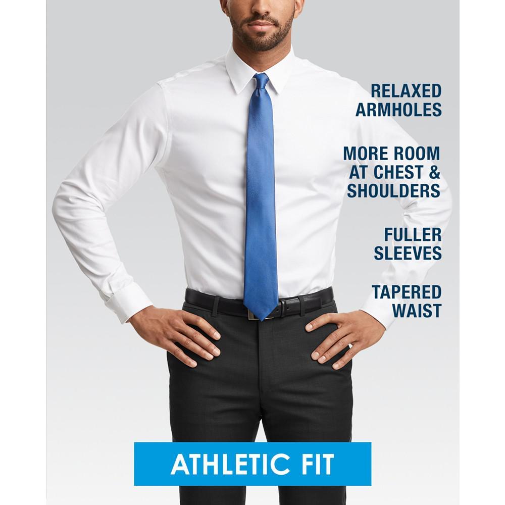 商品Van Heusen|Men's Fitted Stretch Wrinkle Free Sateen Solid Dress Shirt,价格¥273,第4张图片详细描述