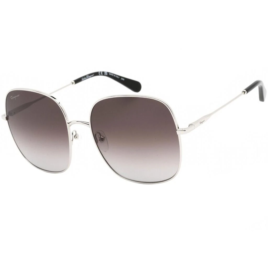 商品Salvatore Ferragamo|Salvatore Ferragamo Women's Sunglasses - Grey Gradient Lens Metal Frame | SF300S 041,价格¥512,第1张图片