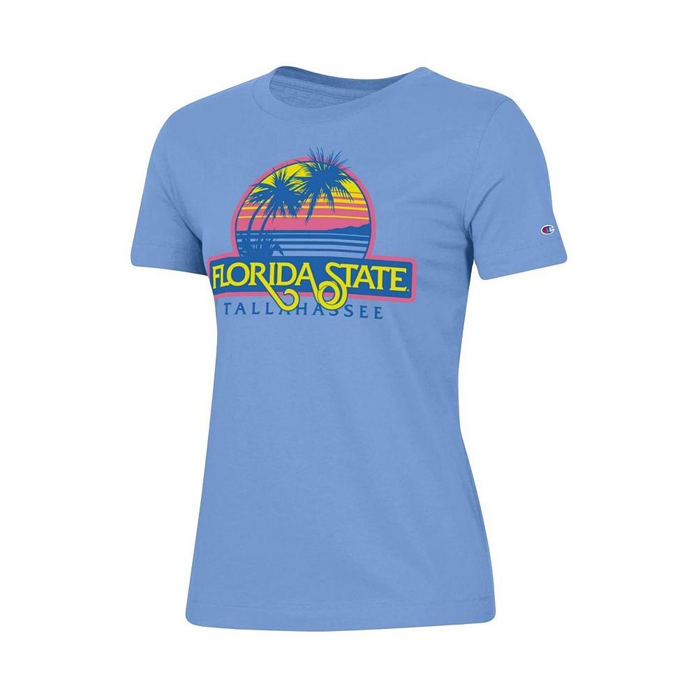 Women's Light Blue Florida State Seminoles Beach Club University T-shirt商品第3张图片规格展示