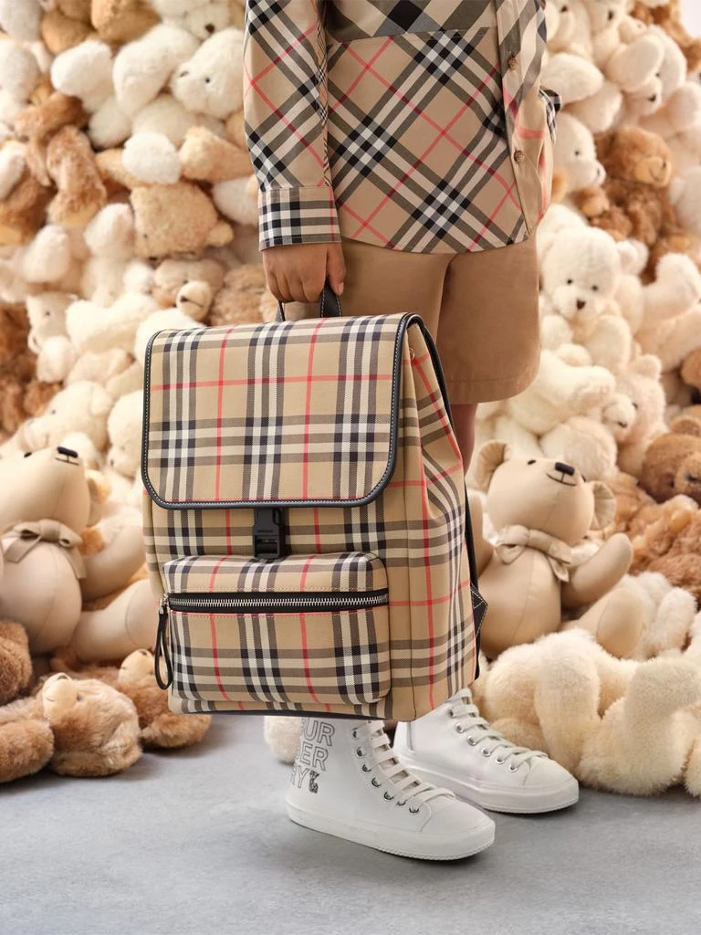 商品Burberry|Check Print Cotton Canvas Backpack,价格¥5816,第1张图片详细描述