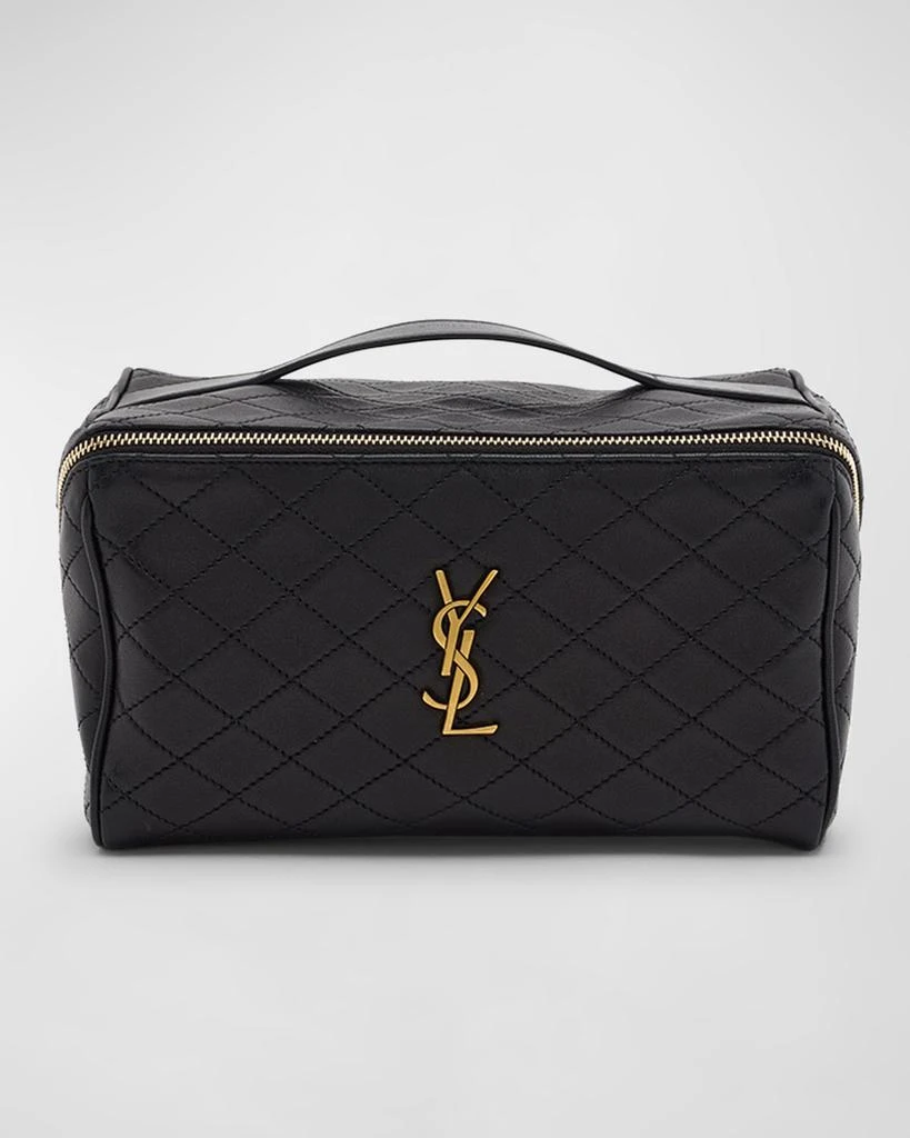 商品Yves Saint Laurent|Vanity Case YSL Top-Handle Bag in Quilted Smooth Leather,价格¥10423,第1张图片