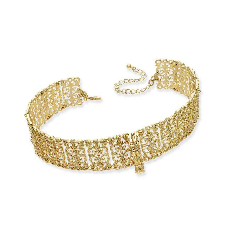 商品INC International|M.Haskell for  Gold-Tone Crystal Lace Choker Necklace, Created for Macy's,价格¥201,第1张图片