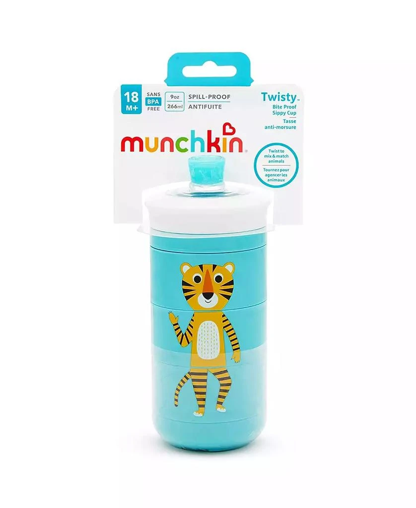 商品Munchkin|Toddler Twisty Mix & Match Animals Bite Proof Sippy Cup, 9 Oz, Blue,价格¥142,第3张图片详细描述
