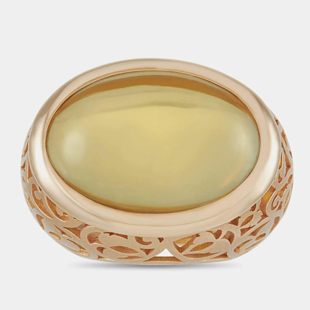 商品[二手商品] Pomellato|Pomellato Arabesque 18K Rose Gold Amber Ring,价格¥21688,第2张图片详细描述