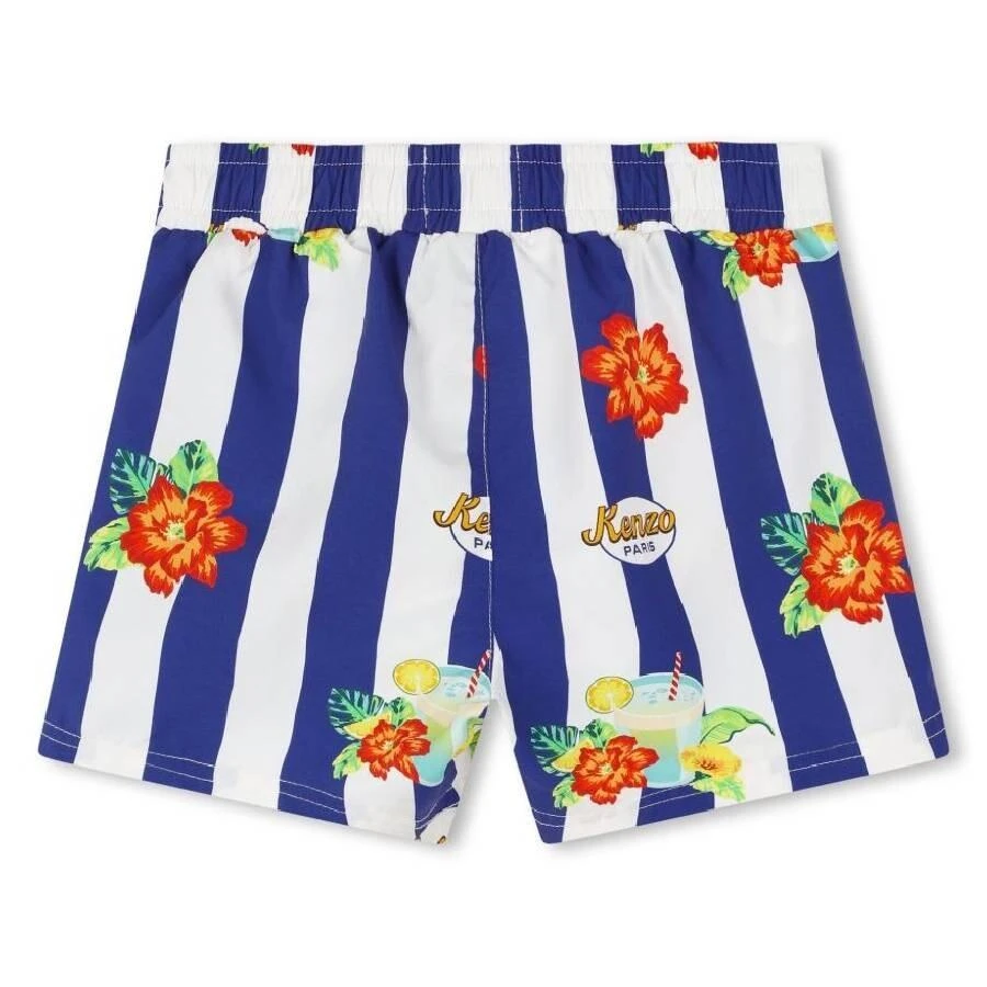商品Kenzo|Boys Drawstring Floral-Print Swim Shorts,价格¥352,第2张图片详细描述