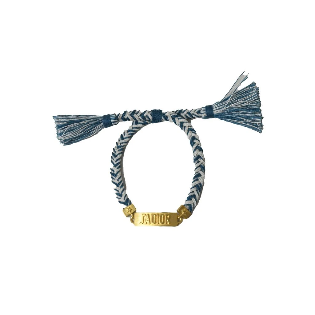 商品Dior|Dior Jadior Braided Bracelet Gold Blue,价格¥3911,第1张图片