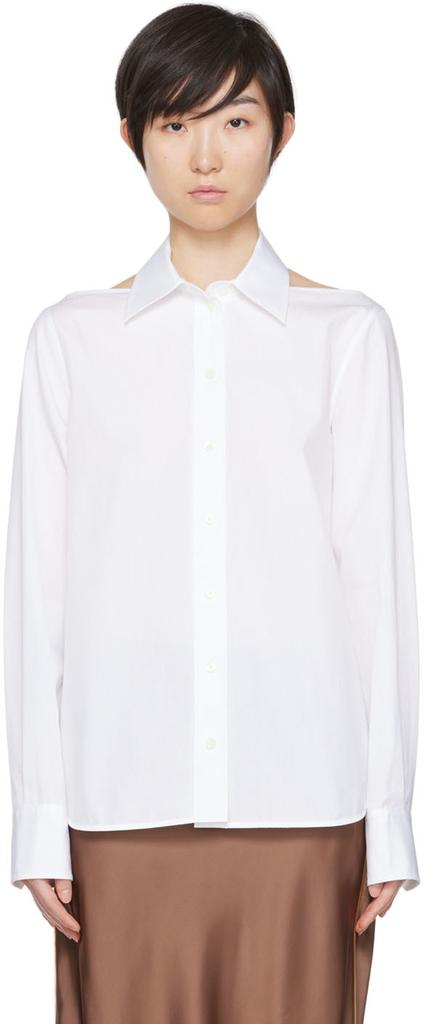 White Cut-Out Shirt商品第1张图片规格展示