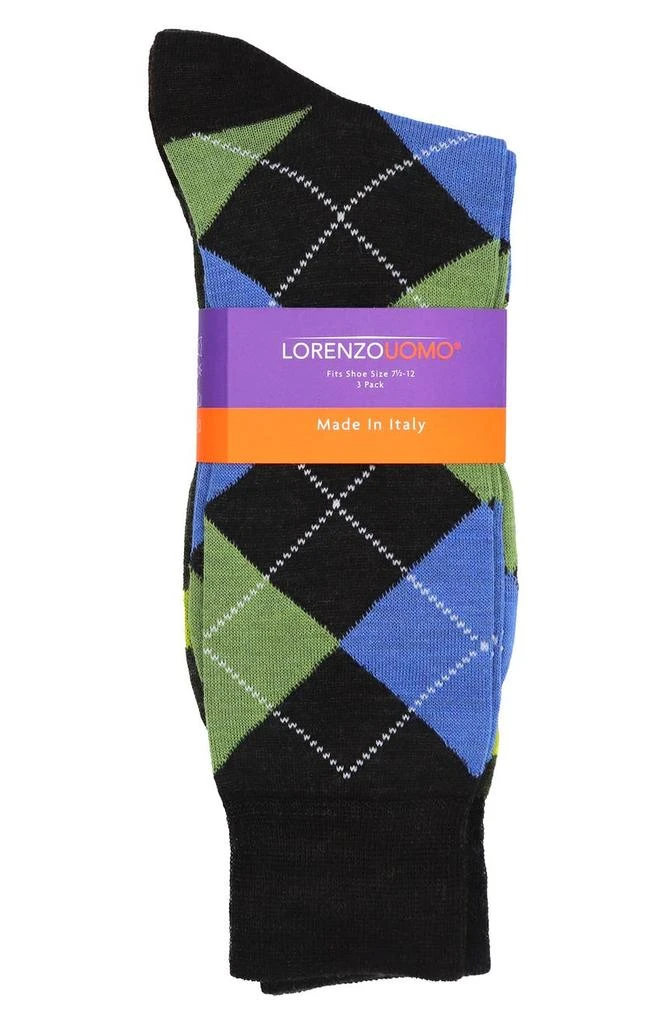 商品Lorenzo Uomo|Dress Crew Socks - Pack of 3,价格¥166,第2张图片详细描述