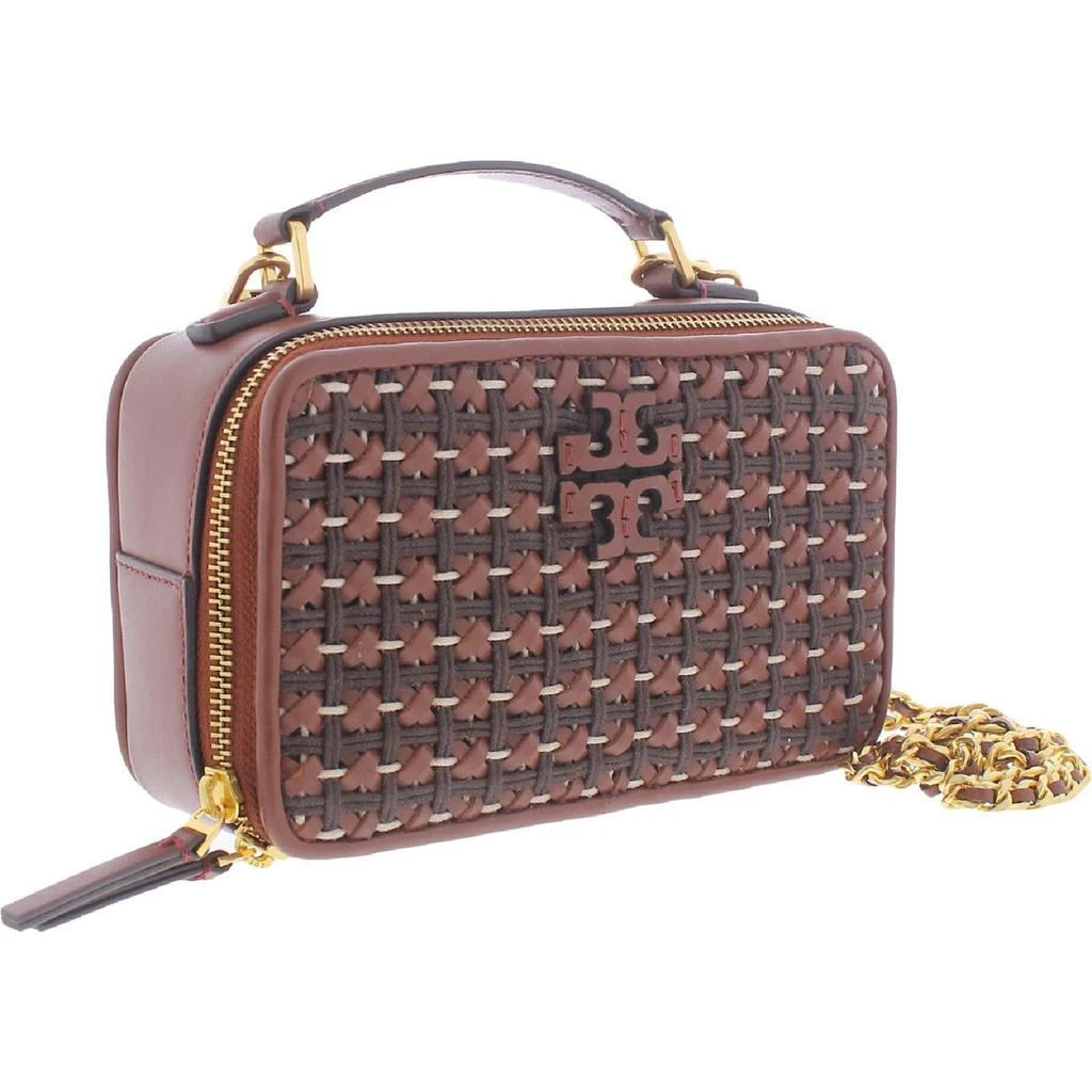 商品Tory Burch|Tory Burch Womens Britten Leather Woven Demi Handbag,价格¥1500,第2张图片详细描述