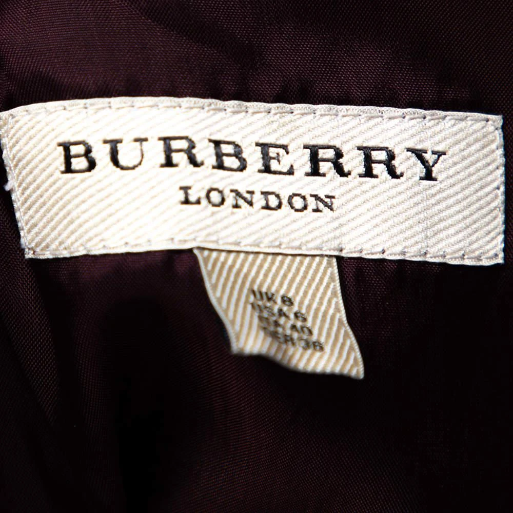 商品[二手商品] Burberry|Burberry Burgundy Lace Peplum Detail Sleeveless Dress S,价格¥1307,第5张图片详细描述