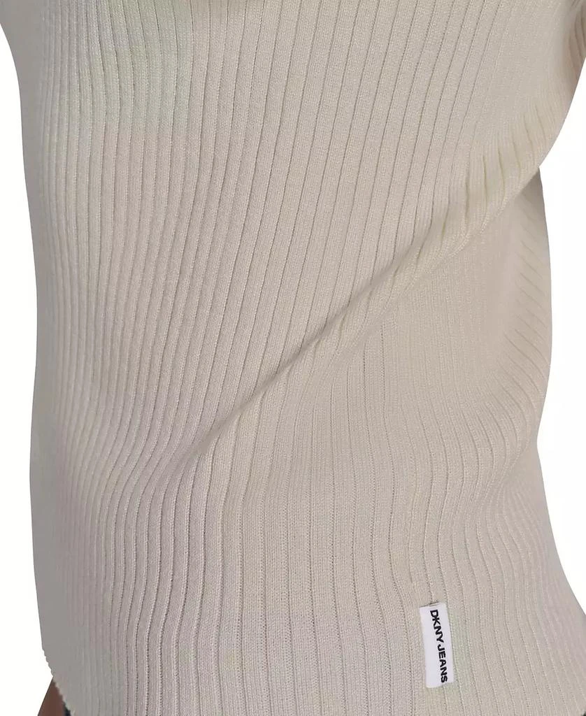 商品DKNY|Womens Ribbed V-Neck Polo Sweater,价格¥219,第5张图片详细描述