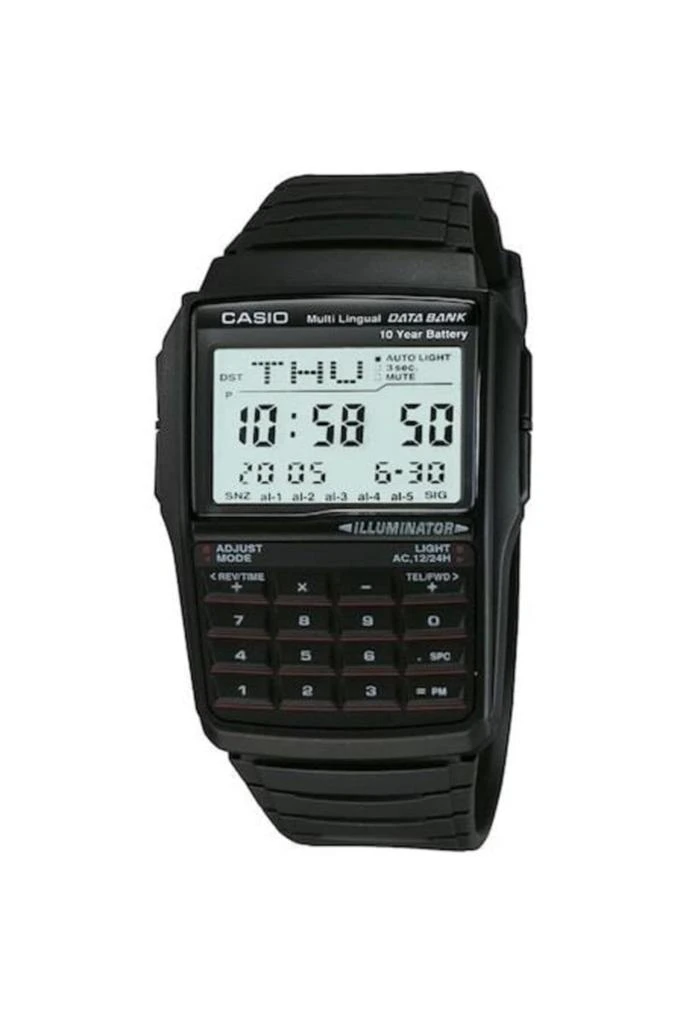 商品Casio|Casio Men's Vintage DBC32-1A Data Bank White Digital Watch,价格¥272,第1张图片