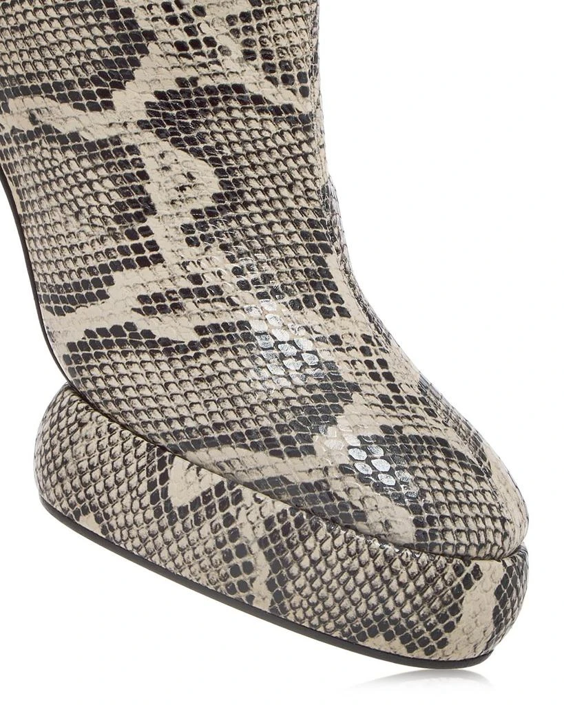 Women's Emmy Snake Embossed Platform Block Heel Booties 商品