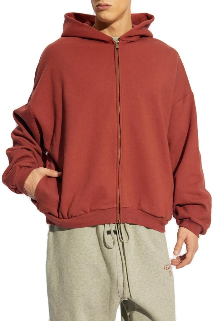 商品Essentials|Fear Of God Essentials Logo Printed Zip-Up Hoodie,价格¥1456,第2张图片详细描述