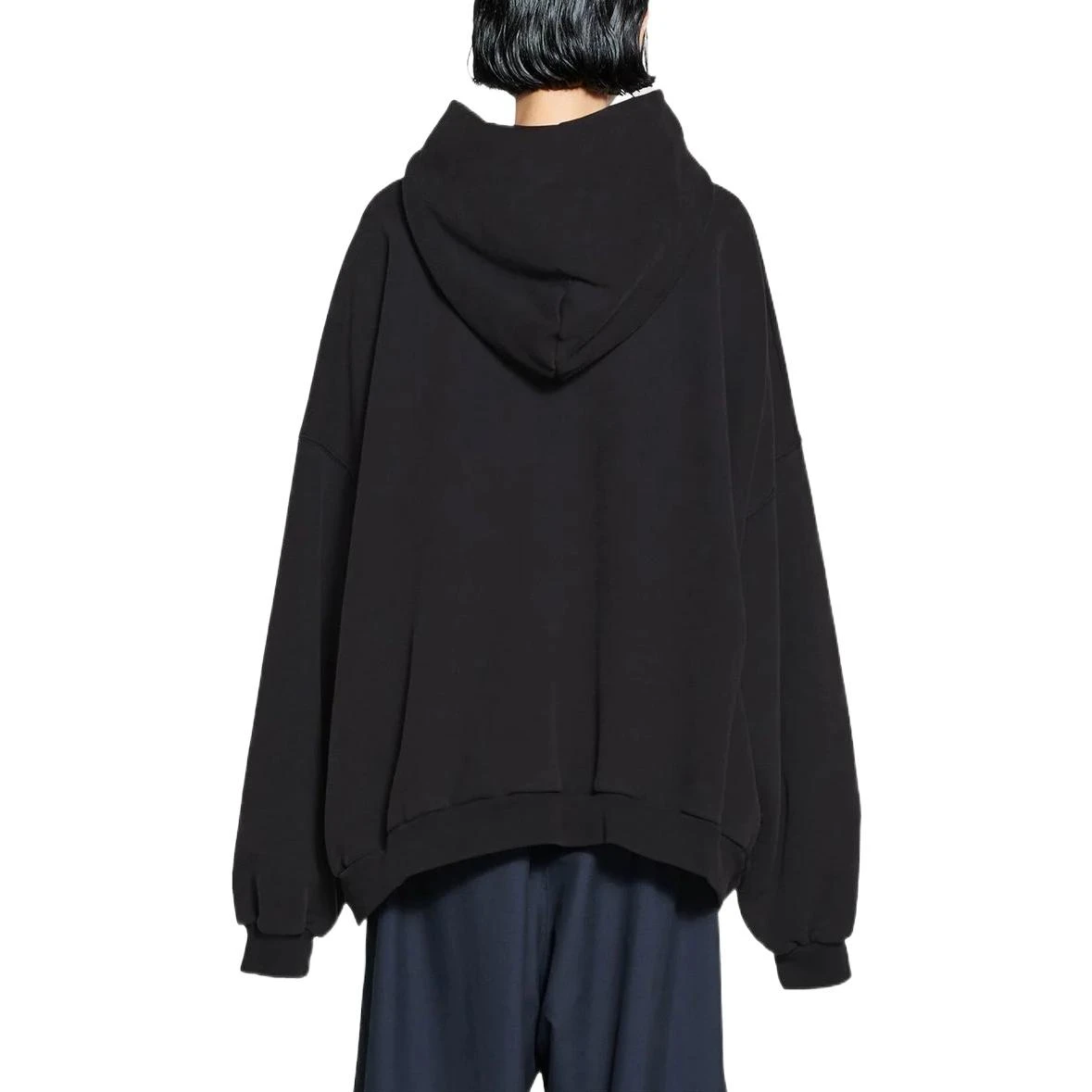 商品[国内直发] Balenciaga|巴黎世家 x adidas originals 联名款 SS23 Logo字母印花连帽卫衣 宽松版型 男女同款 黑色,价格¥5098,第8张图片详细描述