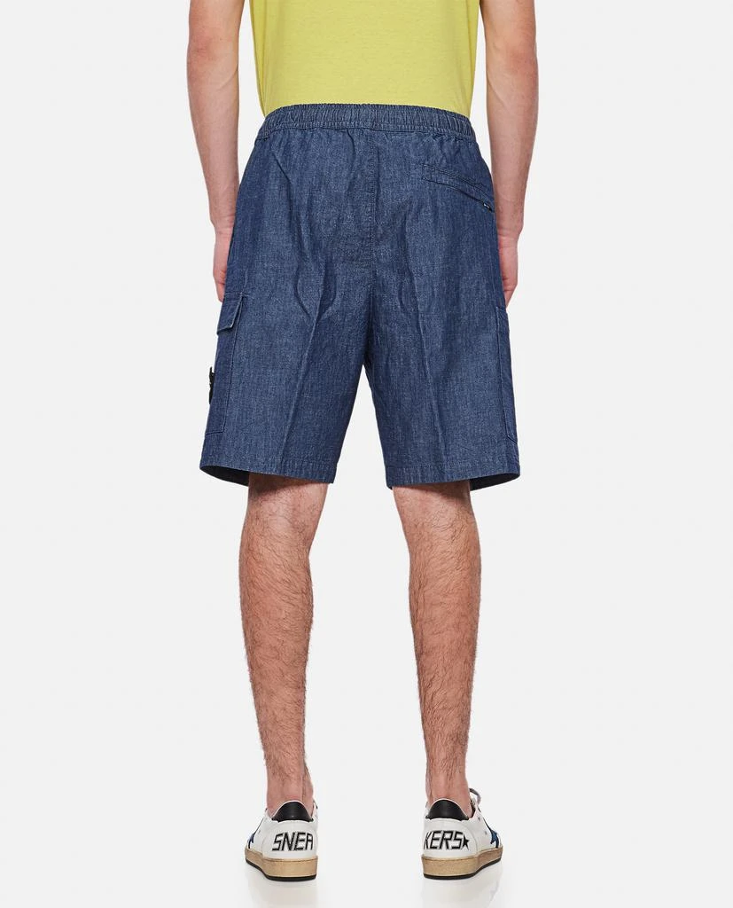 商品Stone Island|Wide Leg Denim Shorts,价格¥1480,第3张图片详细描述