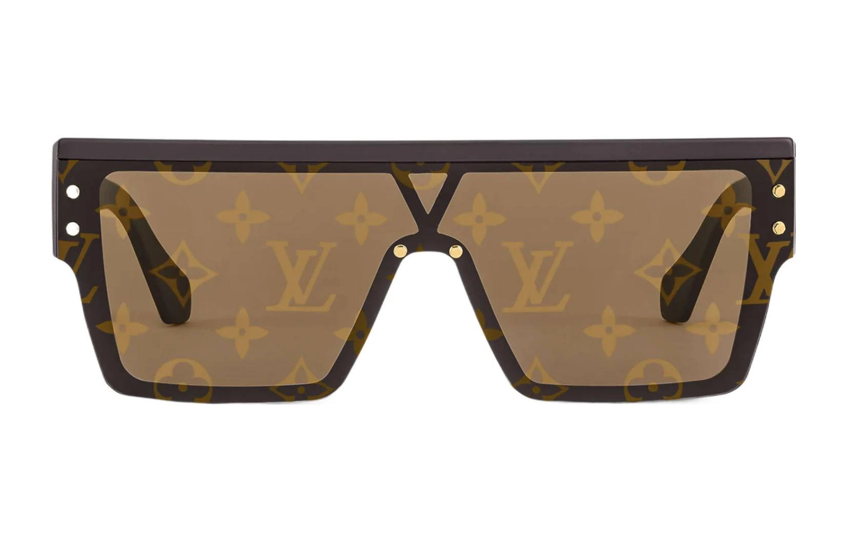 商品[国内直发] Louis Vuitton|路易威登 Logo印花板材不规则形太阳眼镜 男款 棕色 #,价格¥5704,第1张图片