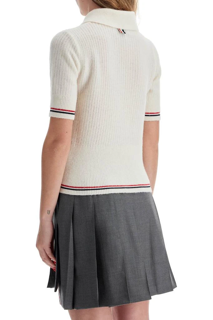 商品Thom Browne|Wool Polo Shirt With Rwb Stripe,价格¥7178,第3张图片详细描述