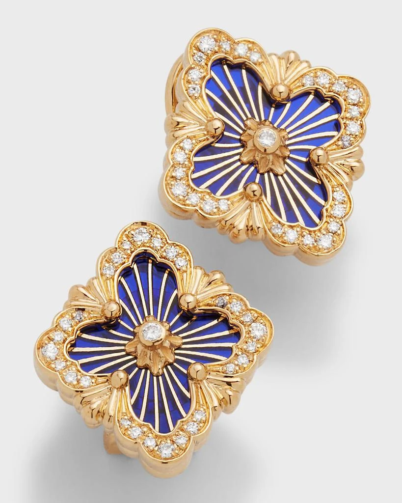 商品Buccellati|18K Yellow Gold Opera Tulle Medium Blue Diamond Earrings,价格¥54929,第3张图片详细描述