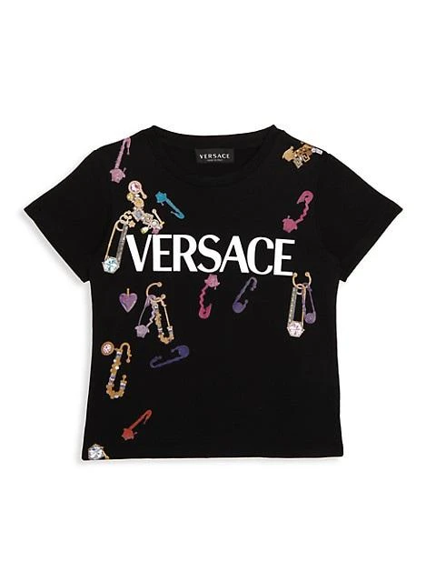 商品Versace|Little Kid's &amp; Kid's St. Logo Pins Graphic T-Shirt,价格¥482,第1张图片