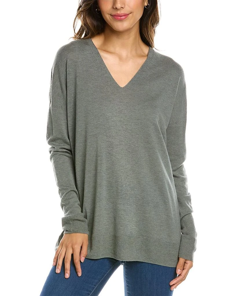商品Vince|Vince V-Neck Wool & Cashmere-Blend Tunic,价格¥512,第1张图片