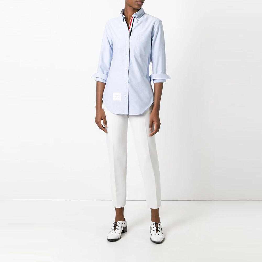 THOM BROWNE 蓝色女士衬衫 FLL005E-00139-480 商品