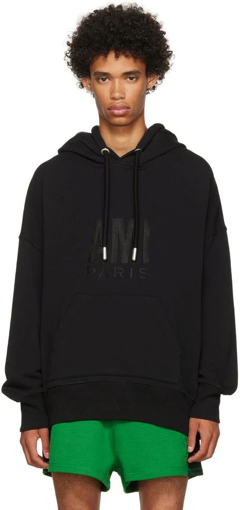 商品AMI|Black 'Ami Paris' Hoodie,价格¥937,第1张图片