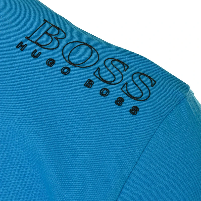 Hugo Boss 雨果博斯 男士宝蓝色纯色款棉质短袖T恤 TEE-181-6415-489 商品