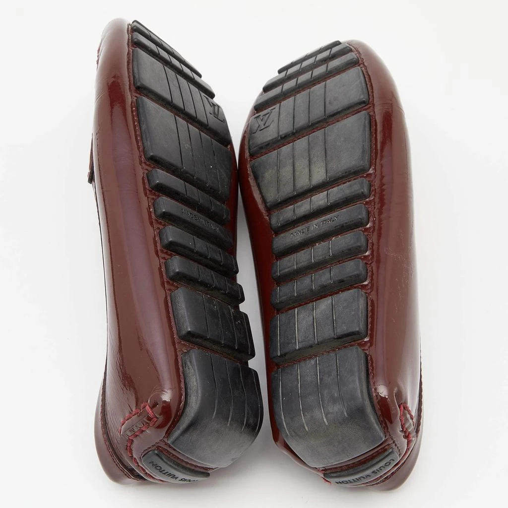 Louis Vuitton Burgundy Patent Leather Slip On Loafers Size 37.5 商品